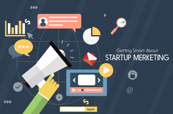 Startup Marketing Banner Business Design Elements Dekorasi