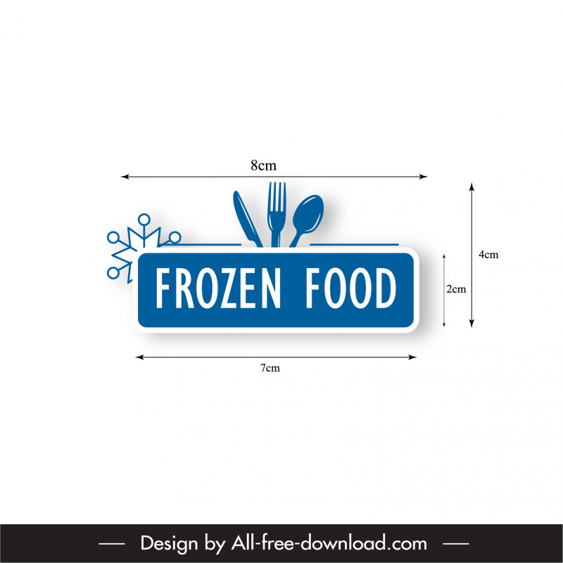 adesivo congelado modelo de comida plana louça decoração floco de neve