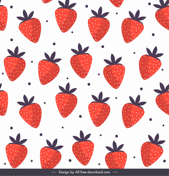草莓背景明亮的彩色平重复装饰