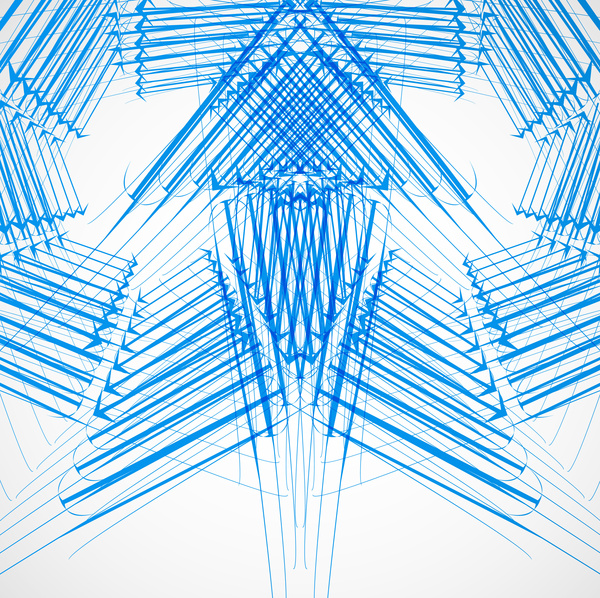 illustration de conception vectorielle de flèches de croquis de contour bleu élégant