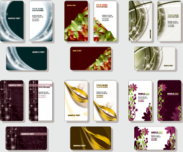 elegantes tarjetas de visita diseño creativo vector set