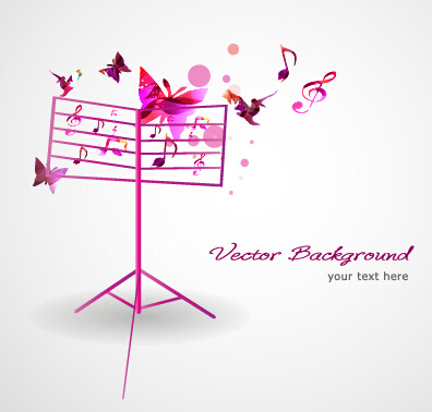 Stylish Colorful Music Vector Background Graphics