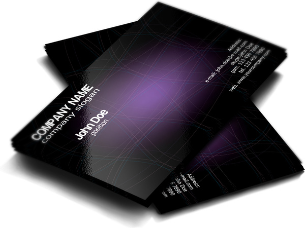 modello elegante biglietto da visita gratuito viola scuro