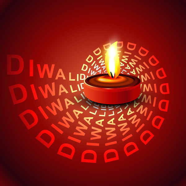stilvolle leuchtend bunte Diwali schöne Diya Hintergrund Vektor
