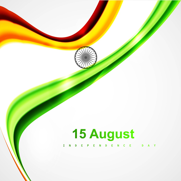 ناقل الفن تصميم موجه الألوان الثلاثة يوم الجمهورية العلم الهندي أنيقة جميلة
