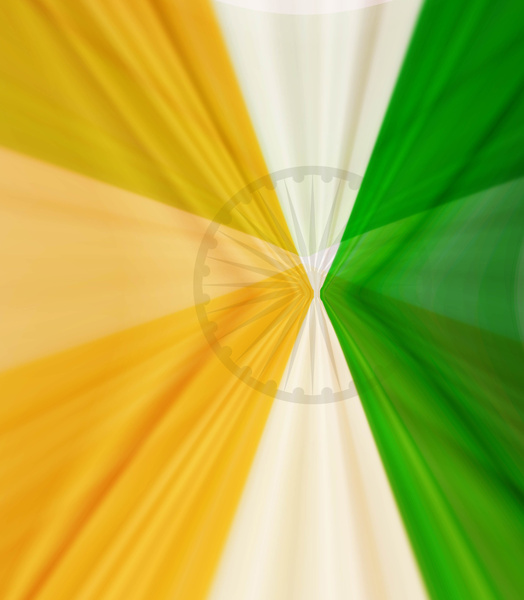 día de la República de bandera India con estilo hermoso arte de onda tricolor diseño vector