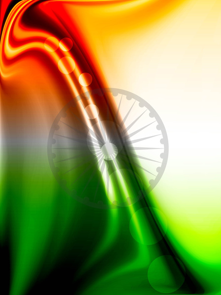 เวกเตอร์คลื่นไตรรงค์ออกแบบศิลปะวันธงชาติอินเดียที่ทันสมัยสวยงาม