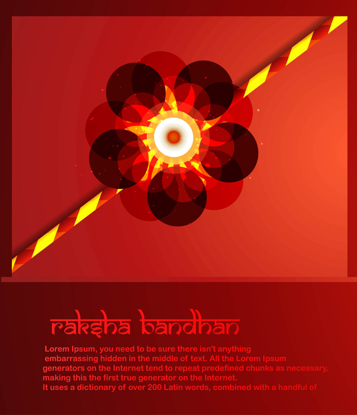 phong cách raksha bandhan rakhi đầy màu sắc nền vector