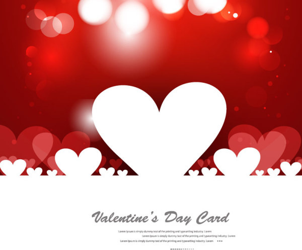 スタイリッシュなバレンタインの日カード要素ベクトル