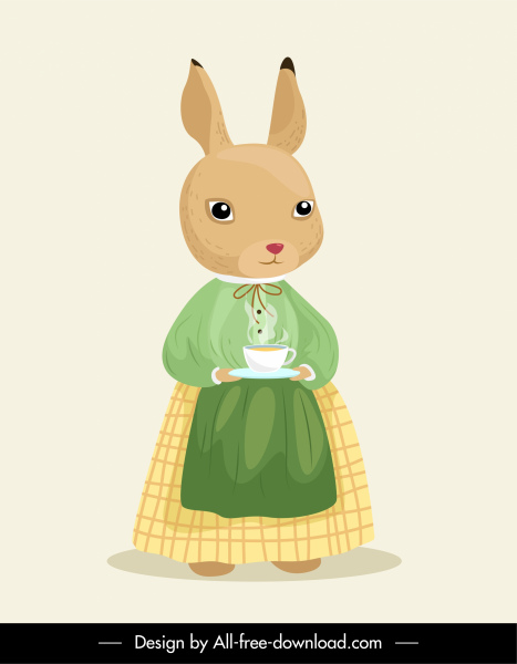 lápiz conejo icono criada boceto personaje de dibujos animados