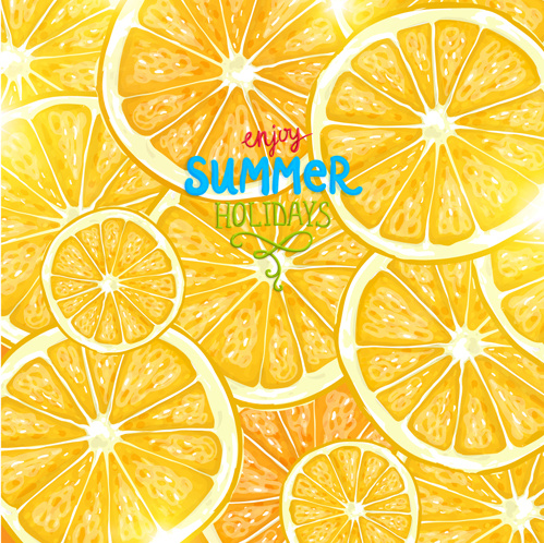 vector backgrounds de frutas de verão