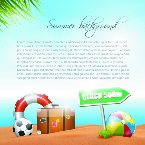 Vacaciones de verano backgrounds vector