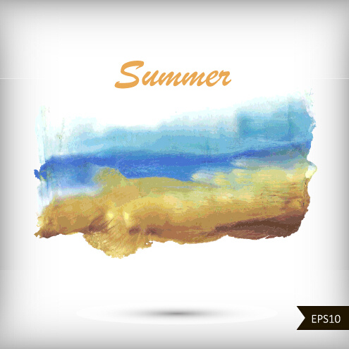 cat air musim panas vektor latar belakang seni