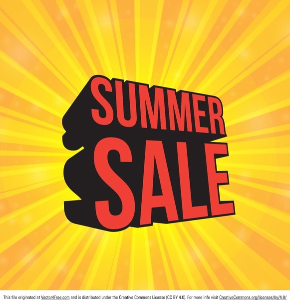 Sunburst Sommer Verkauf Vektor