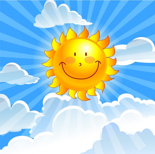 Sunshine Background Colored Cartoon Design Stylized Sun Icon-vector  Icon-free Vector Free Download