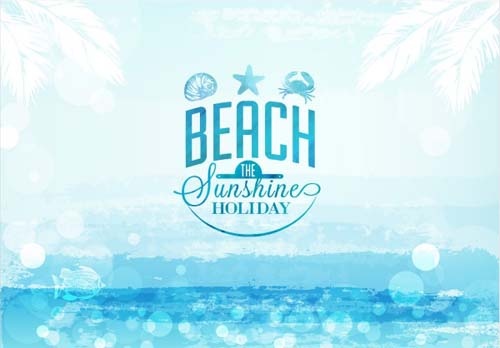 Sunshine Sea Holiday Background Vector