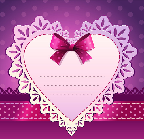 süße Valentine Tag Herzen Karten Vektor
