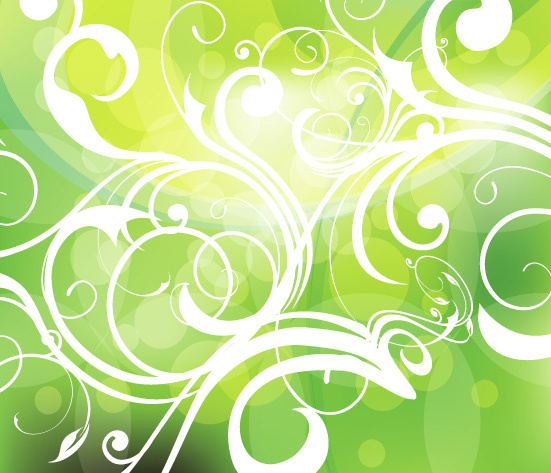 swirly latar belakang hijau abstrak