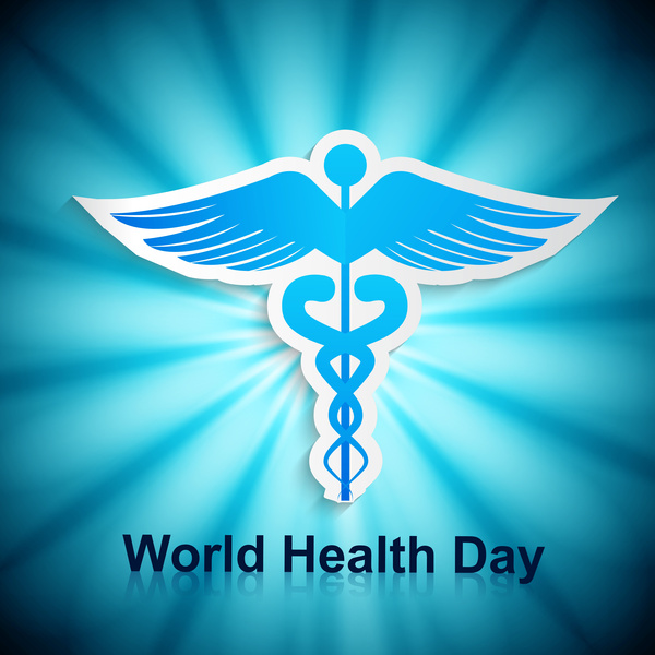 世界健康日医療シンボル コンセプト背景用注射器