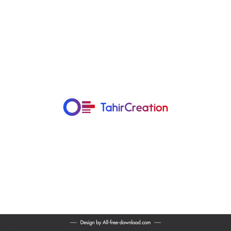 Tahir Creation Logo About For Website Social Media Profile With Color Gradient Blue And Red Circle Shape
