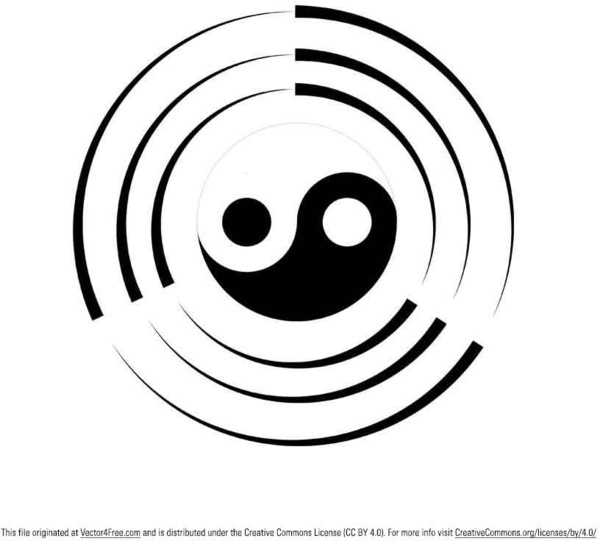 Symbole vectoriel de tai chi ying yang