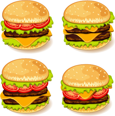lezat burger ikon vektor grafis