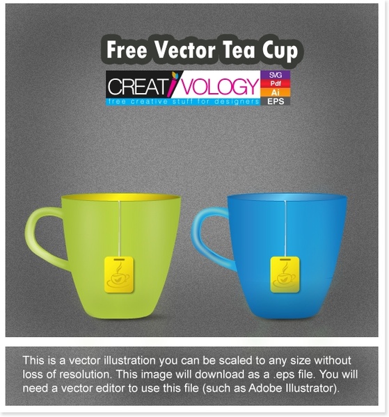 cangkir teh latar belakang ikon objek 3D berwarna