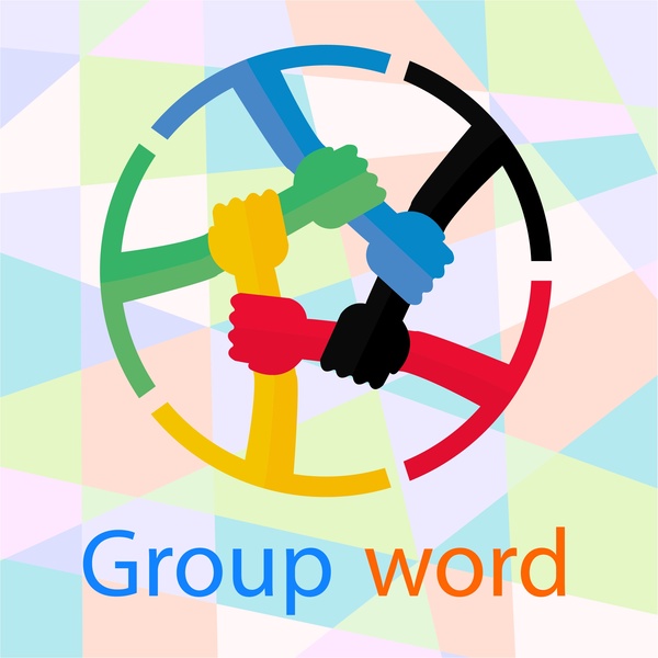 Diseño de trabajo en equipo con estilo Circle Holding Hands