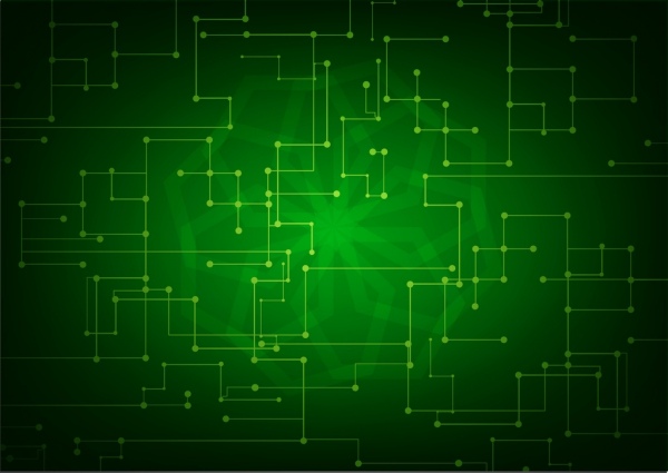la tecnologia sfondo verde effetto astratto puntini combinazione