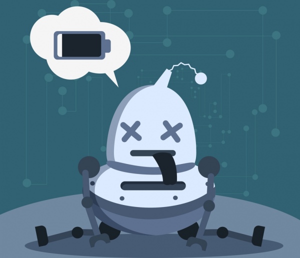 Technik Hintergrund Roboter Smartphone Symbole lustiges design