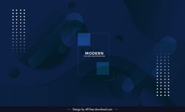 template latar belakang teknologi dekorasi geometris modern biru tua