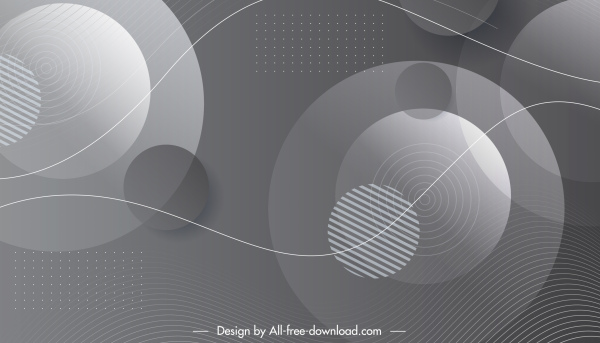 template latar belakang teknologi dekorasi lingkaran abu-abu dinamis