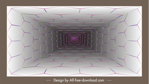 Tecnología Fondo 3d Profundidad Túnel Geométrico Polígono Pared-Vector Fondo-vector  Libre Descarga Gratuita