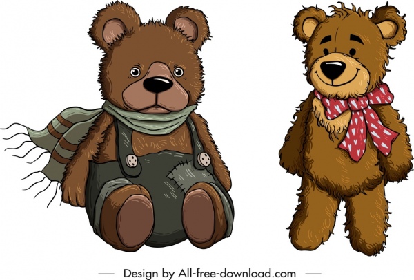 ours en peluche icônes costume d’hiver décor mignon dessin animé