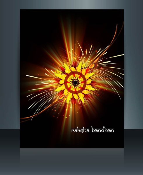 réflexion vecteur modèle superbe raksha bandhan brochure
