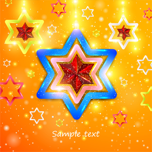 illustrazione del modello con astratto splendente twinkle Star