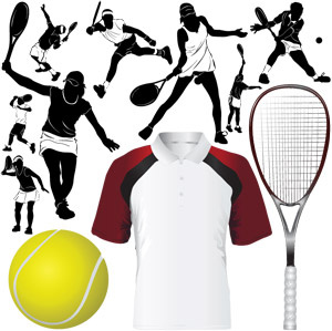 Tennis Players Silhouettes Vector In London Olympics12