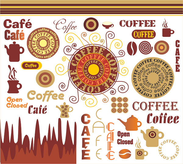 die Kunst des Kaffee-Vektorgrafik