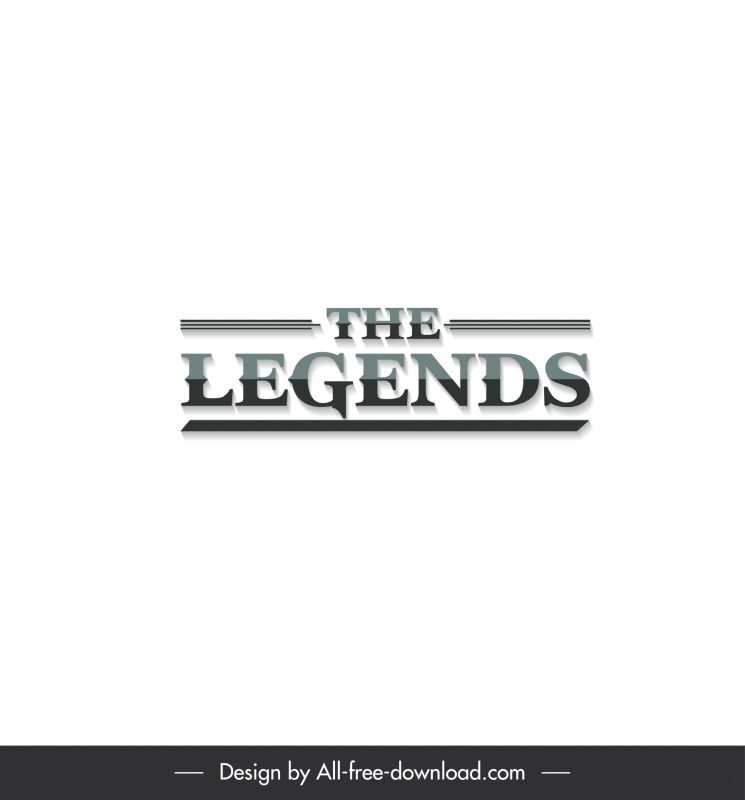 Das Legenden-Logo Luxus glänzende Texte Dekor