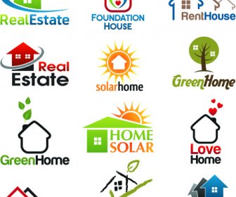12 Kind Real Estate Logos Free Vector