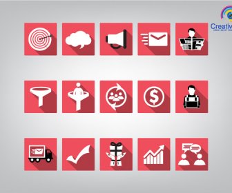 15 Unternehmen Icon Set Vektor Kostenloser Download
