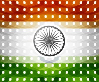15. August Indische Flagge Textur Wave-Design Mit Bunten Vektor