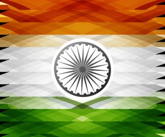 15. August Indische Flagge Textur Wave-Design Mit Bunten Vektor