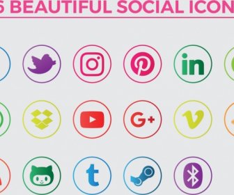 16 Neue Generation Social-icons