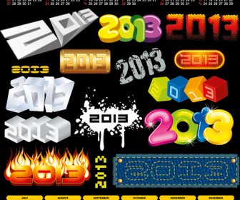 2013 デザイン要素 And13 カレンダー ベクトル
