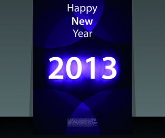 2013 Feliz Año Nuevo Flyer Cover Vector Set