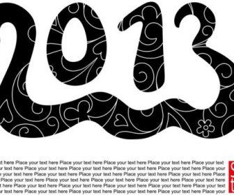 2013 New Year39s Theme 01 Vector