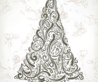 2014 Abstract Christmas Tree Design Vector