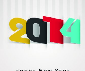 2014 Happy New Year Deisgn Vector