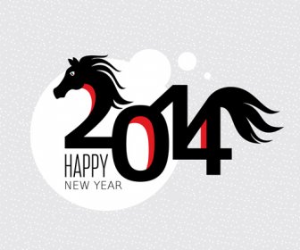 2014 Cavallo Anno Nuovo Design Vecotr
